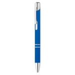 Stylo personnalisé en métal avec caoutchouc Encre bleue Aster Matt couleur bleu roi deuxième vue