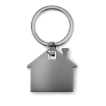 Porte-clés publicitaire en forme de maison avec détail coloré Home couleur blanc deuxième vue