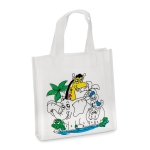 Sac en non-tissé à colorier avec des feutres 80 g/m2 Color Fun couleur blanc deuxième vue principale