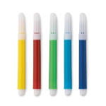 Sac en non-tissé à colorier avec des feutres 80 g/m2 Color Fun couleur blanc troisième vue