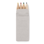 4 crayons de couleur personnalisés dans étui en carton Little couleur beige