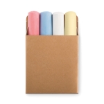 Boîte de 4 craies de couleur épaisses dans une boîte à offrir Picasso couleur beige troisième vue