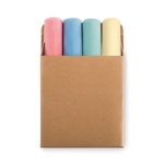 Boîte de 4 craies de couleur épaisses dans une boîte à offrir Picasso couleur beige sixième vue