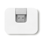 Hub USB personnalisé économique en plastique avec 4 ports USB couleur blanc troisième vue