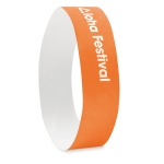 Bracelets Tyvek personnalisés de 19 mm couleur orange deuxième vue principale
