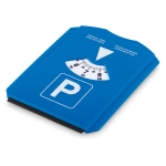 Grattoir à glace raclette promotionnel avec parcmètre ClearPark couleur bleu quatrième vue