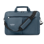 Sacoche d'entreprise en polyester 360D pour ordinateur 15” Stockholm couleur bleu deuxième vue principale