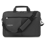 Sacoche d'entreprise en polyester 360D pour ordinateur 15” Stockholm couleur gris deuxième vue principale