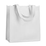 Sacs avec logo non tissé poignées courtes 80g/m2 Couleurs Courtes couleur blanc