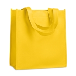Sacs avec logo non tissé poignées courtes 80g/m2 Couleurs Courtes couleur jaune
