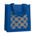 Sacs avec logo non tissé poignées courtes 80g/m2 Couleurs Courtes couleur bleu roi deuxième vue principale