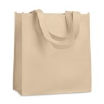 Sacs avec logo non tissé poignées courtes 80g/m2 Couleurs Courtes couleur ivoire