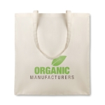 Sac en tissu personnalisé écologique et anses longues 105 g/m2 Organic couleur beige deuxième vue principale