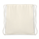 Sacs cordons publicitaires en coton bio 105gr/m2 Organic couleur beige deuxième vue