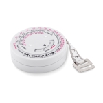 Ruban en plastique promotionnel pour mesurer la masse corporelle Sizes couleur blanc deuxième vue