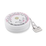 Ruban en plastique promotionnel pour mesurer la masse corporelle Sizes couleur blanc deuxième vue principale