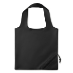Sac shopping personnalisable pliable en polyester 210D Fraise couleur noir