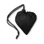 Sac shopping personnalisable pliable en polyester 210D Fraise couleur noir deuxième vue