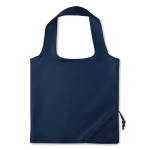Sac shopping personnalisable pliable en polyester 210D Fraise couleur bleu