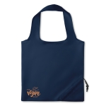 Sac shopping personnalisable pliable en polyester 210D Fraise couleur bleu vue principale