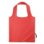 Sac shopping personnalisable pliable en polyester 210D Fraise couleur rouge