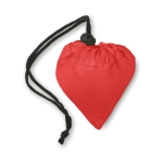 Sac shopping personnalisable pliable en polyester 210D Fraise couleur rouge deuxième vue