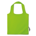 Sac shopping personnalisable pliable en polyester 210D Fraise couleur vert lime