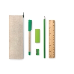 Set d'écriture naturel avec trousse en jute et coton Natura couleur beige deuxième vue