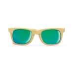 Lunettes publicitaires effet bois avec logo sur la branche PineTree couleur bois