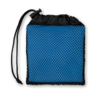 Serviette sport personnalisée en microfibre avec housse Crossfit couleur bleu roi