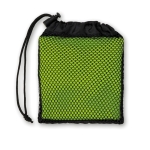 Serviette sport personnalisée en microfibre avec housse Crossfit couleur vert lime