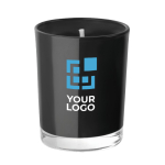 Bougie Ambiance couleur noir vue avec zone d'impression