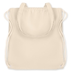 Sac à dos publicitaire en toile beige avec de longues anses Boutique couleur beige deuxième vue