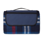 Couverture promotionnelle à offrir aux clients pliable Picnic Parkview couleur bleu