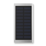 Powerbank solaire de 8.000 mAh Powercard Solarslim couleur argenté mat