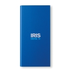 Powerbank solaire de 8.000 mAh Powercard Solarslim couleur bleu roi deuxième vue principale