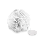 Éponge de douche promotionnelle de couleur blanche avec sac Bob couleur blanc