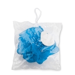 Éponge de douche promotionnelle de couleur blanche avec sac Bob couleur turquoise deuxième vue