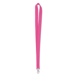 Tour de cou personnalisé pas cher de 2 cm avec mousqueton BasicStyle couleur rose