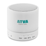 Enceinte professionnel circulaire Bluetooth avec LED 3 couleurs Disco couleur blanc vue principale