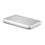 Batterie publicitaire pas chère 4.000 mAh Powercard Solarcharge couleur argenté mat deuxième vue