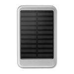 Batterie publicitaire pas chère 4.000 mAh Powercard Solarcharge couleur argenté mat troisième vue