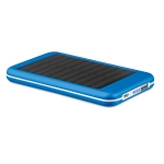 Batterie publicitaire pas chère 4.000 mAh Powercard Solarcharge couleur bleu roi