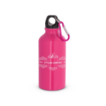 Petite gourde en aluminium aux couleurs vives 400ml couleur rose image avec logo