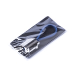 Porte-clés en métal en forme de maison avec un ruban coloré Bolky couleur bleu sixième vue