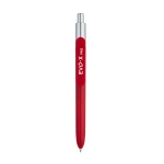 Stylo à bille de couleur avec pointe chromée Encre Bleue Essence Crome couleur rouge image avec logo 2