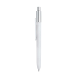 Stylo à bille de couleur avec pointe chromée Encre Bleue Essence Crome couleur blanc