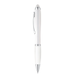 Stylo classique avec corps blanc et encre bleue Toptouch couleur blanc