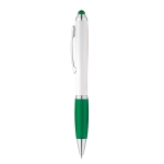 Stylo classique avec corps blanc et encre bleue Toptouch couleur vert