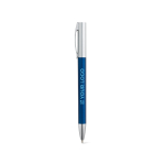 Stylo promotionnel avec effet métal à l'Encre Bleue Metallic Print avec zone d'impression